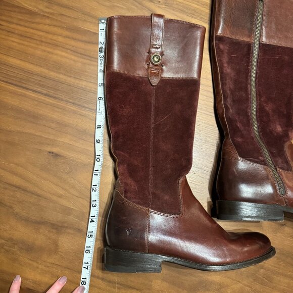 FRYE — Jayden Button Tall, Redwood Size 7.5 - Picture 4 of 9